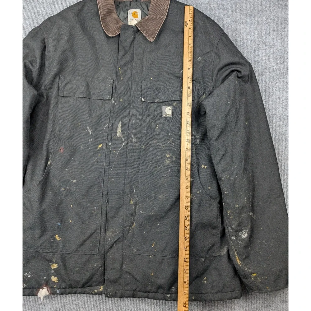 Carhartt Canvas Jacket Men XL Tall C55 USA Made Grunge Thrashed Work Wear Arctic
